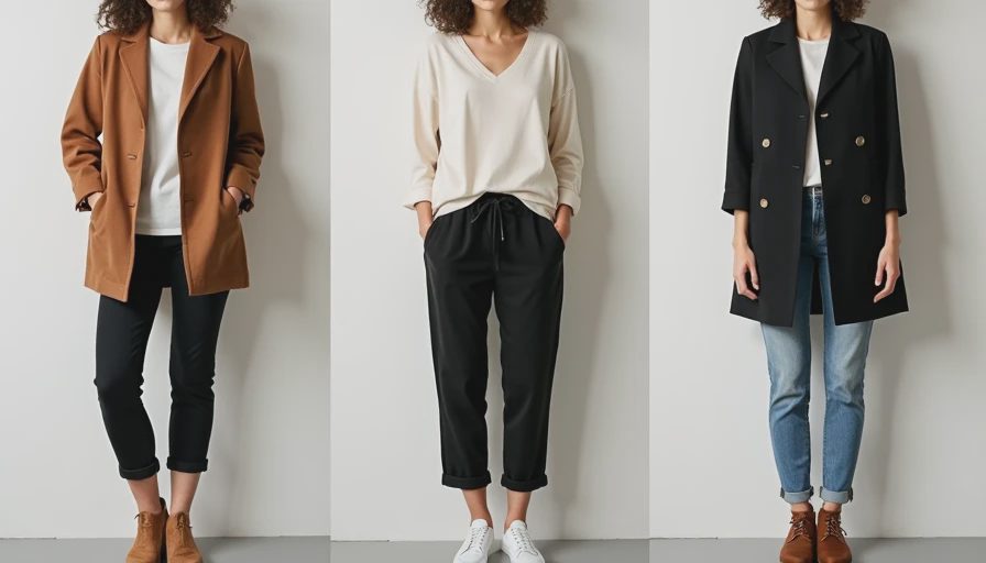 Three versatile mom outfit formulas using core capsule pieces