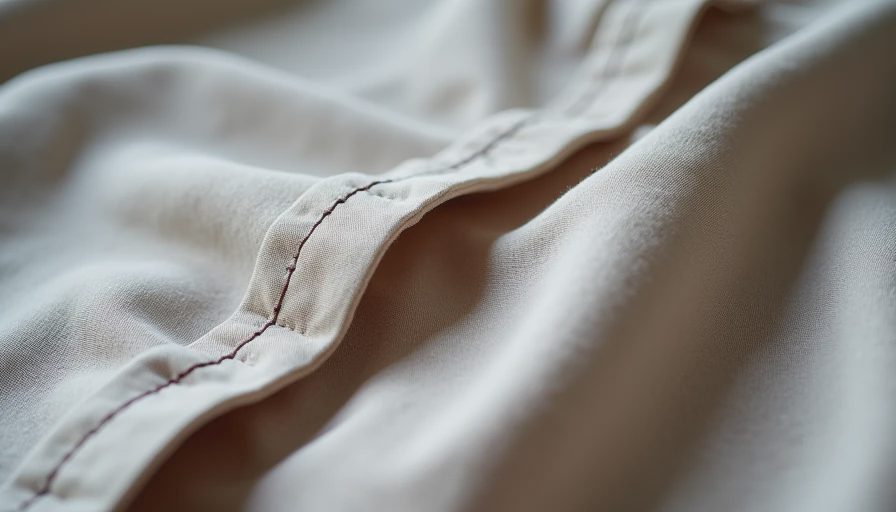 Example of professional French seams in high-quality clothing
