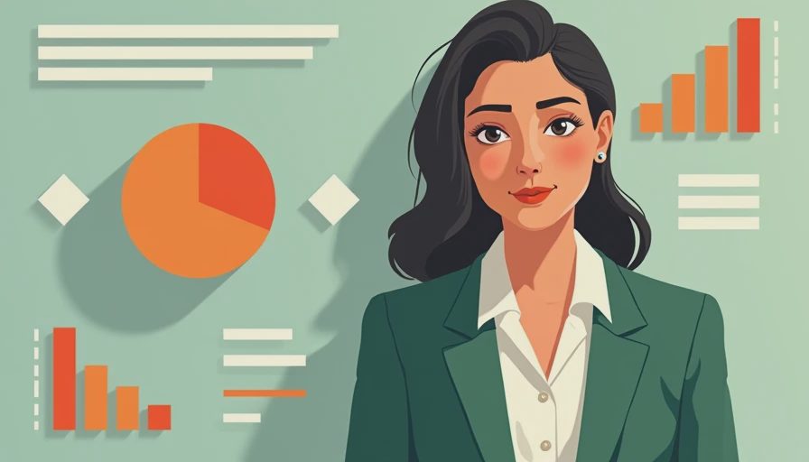 Visual context for business casual woman