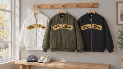 A Snoopy Jacket for Cold Days: Baseball Puffer Style With Embroidered Charm