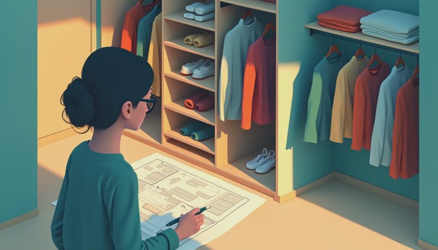 Visual context for walk in closet design