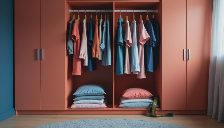 Visual context for wardrobe cabinet