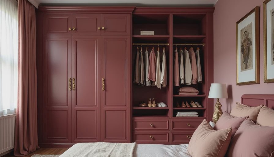 Visual context for wardrobe armoire